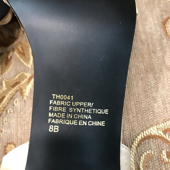 GORGEOUS Champagne Satin Ankle-Strap Sandals, Embroidered Formal Pump Dress Shoe - Picture 14 of 16